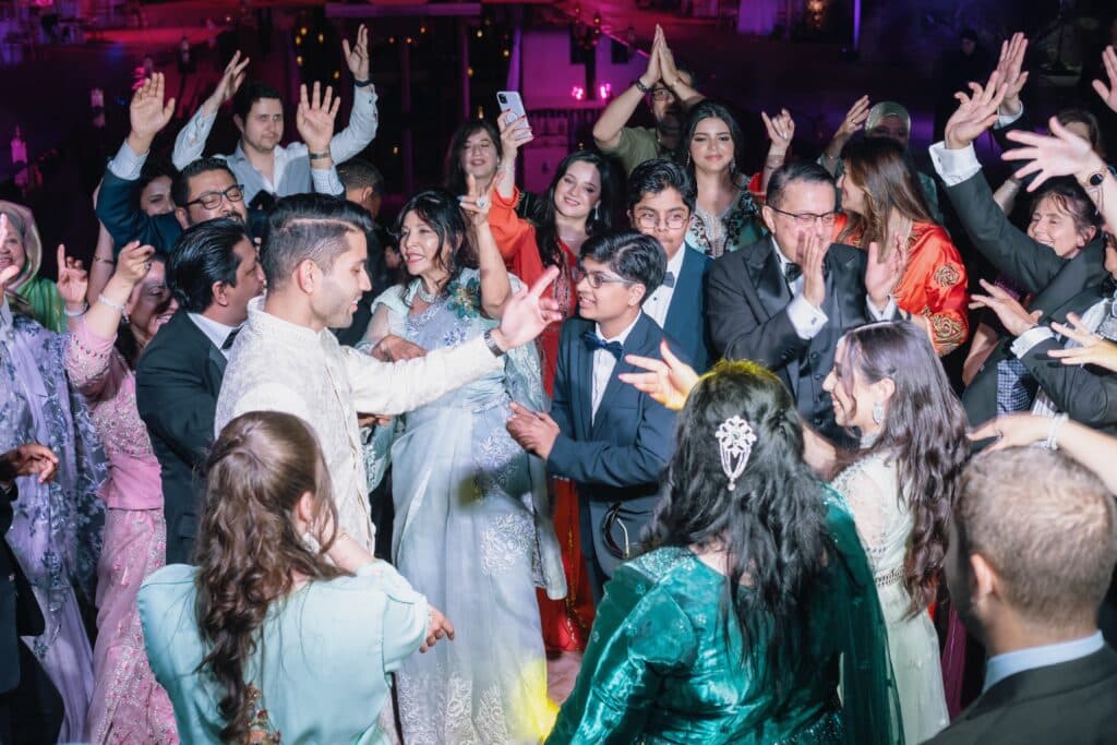 Guests celebrating together at a ZinEvent wedding