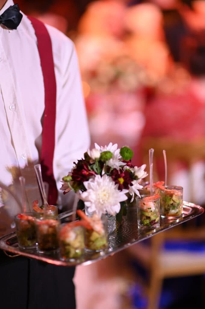 A bouquet being prepared for the celebration